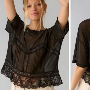 DOLAN sheer lace top